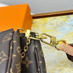 Louis Vuitton Monogram Brown Crossbody Bag w/ Adjustable Strap & Coin Purse