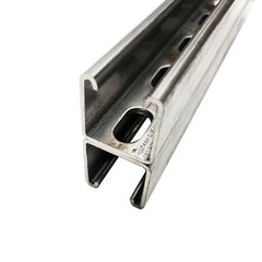1.625″ x 3.25″, 24 inches, 304 Stainless Steel Back to Back Slotted Strut Channe