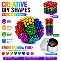 Adult 18+ 512Pcs 3MM Magnetic Beads Creative Building Desk Sculpture Metal Gift