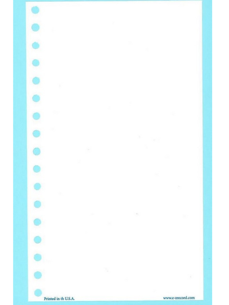 EZ Record brand – Item No. 119 Blank Forms – 8″ X 5″- 50 sheets per pack.