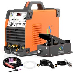 HF Aluminum Tig Welder AC/DC Pulse MMA Tig Welding Machine 200A 220V &Foot Pedal