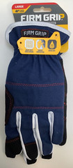 Firm Grip Duck Canvas Utility Gloves, Large, Touch Screen, Navy Blue, 3 Lot