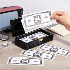 2 Pcs Acrylic Lockable Cash Box Cash Organizer Money Holder Single Row Currency