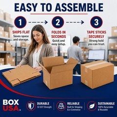 Moving Boxes Medium, 18″L x 14″W x 12″H 10-Pack | Corrugated Cardboard Box fo…