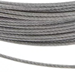 1/4″ x 100ft long wire rope, Galvanized finish, breaking load 7000lbs,7×19 cable