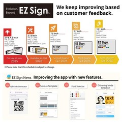 Santek EZ Sign NFC E-Paper Display, No Battery & 4-Color Rewritable Display IP65