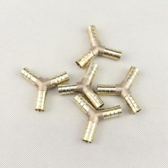 5Pcs 3/8″ Y-3 Way Brass Hose Barb Fitting Pipe Tubing Splicer Fuel Water Gas Air