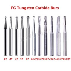 Dental Carbide Burs 330 245 701 702 557 2 3 4 5 Taper Fissure FG High Speed Bur