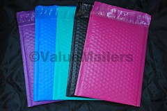 500 #000 ( Black) Poly Bubble Mailers Envelopes Bags 4×8 Extra Wide Colors 4.5