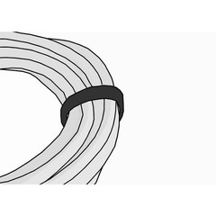 Hook and Loop Brand No Adhesive, 75 ft, 1/2 in W, Black 189755 Hook and Loop