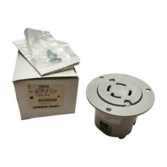 Arrow Hart AH6536 Flanged Outlet, 30A, 480V, 3PH, 3-Pole, 4-Wire, NEMA L16-30R