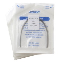 AZDENT Dental Super Elastic Stainless Steel Arch Wire Round Ovoid /Natural Form