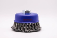 Wheel Cup Brush 4 Inch (4″ Twisted/Knotted) For 5/8″-11 Angle Grinders – 6 Pack