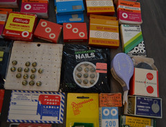 Vintage Office Supplies Lot Dennison Avery Empire Deco Room Tacks Nails Willow