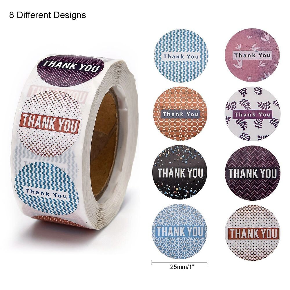 Thank You Professional Sticker Labels 500 each per roll Great for Orders Crafts