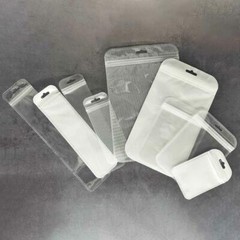 Clear/Frosted/Striped/White Flat Plastic QuickQlick™Storage bags for Craft Items