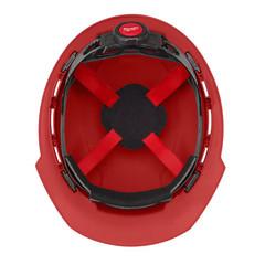 BOLT Red Type 1 Class C Front Brim Vented Hard Hat with 4 Point Ratcheting Suspe