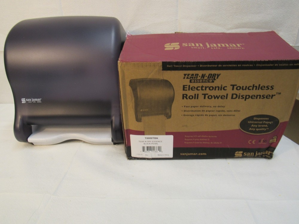 San Jamar T8000TBK Paper Towel Dispenser – Black Pearl Tear N Dry Essence