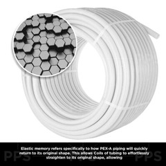 Oxygen Barrier PEX-A Tubing 1/2″x300Ft Flexible Pex for Hydronic Heating, White