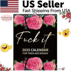 2024 Calendar For Tired-Ass Women Swear Word 12 Month Weekly Daily Wall Planner