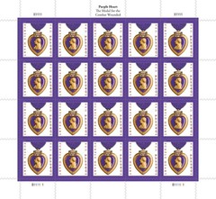 United States Postal Service Purple Heart Medal 2019 2 Sheets Of 20 Patriotic