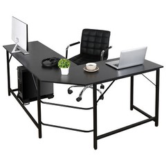 66″ L-Shaped Gaming Desk Corner Computer Desk PC Laptop Study Table Workstation