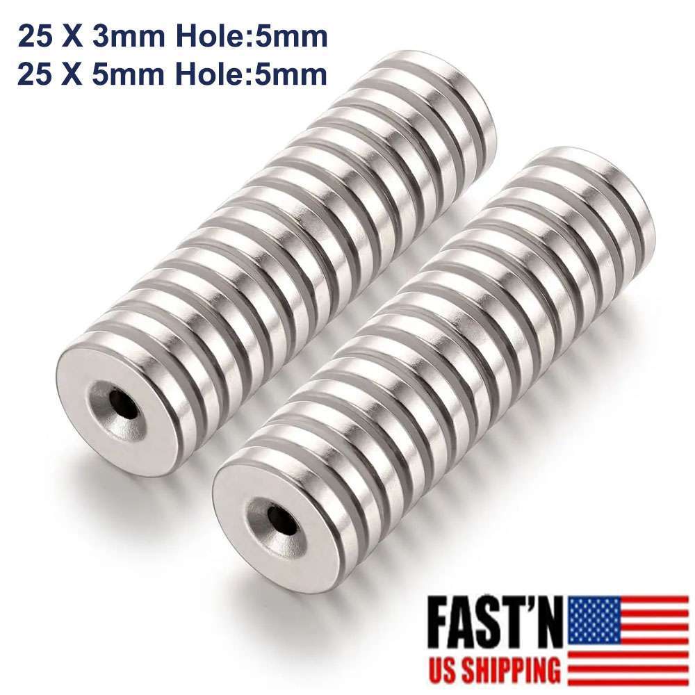 Countersunk Ring Round Disc Strong Neodymium Magnets Rare Earth with 5mm Hole