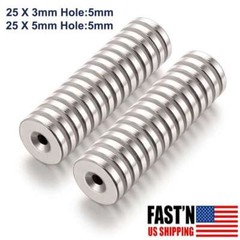 Countersunk Ring Round Disc Strong Neodymium Magnets Rare Earth with 5mm Hole
