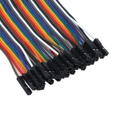 Antrader Breadboard Jumper Wires 40 Pin 10CM Female 3.9 Inch (10cm), 40