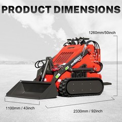 FREE SHIP HY480C Mini Skid Steer Loader 23HP EPA Engine Three pumps and valves