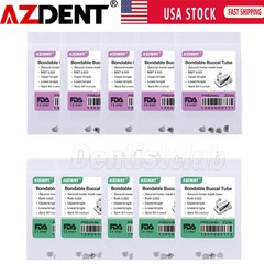 10Pack AZDENT Dental Ortho Buccal Tube Bondable Non-Conv 2nd Molar MBT /Roth.022