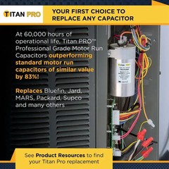 TitanPro TRCFD455 HVAC Round Dual Motor Run Capacitor. 45/5 MFD/UF440/370 Volts