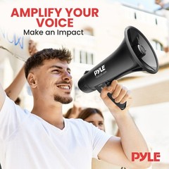 Pyle 40W Professional Megaphone Bullhorn w/ Siren & Aux-In for Music PMP43IN