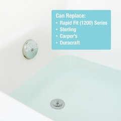 DANCO Lift and Turn Tub Bath Drain Stopper, Chrome (88599) No Size,
