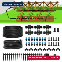 230FT Drip Irrigation System Kit, Quick Connect Garden Watering System, Complete