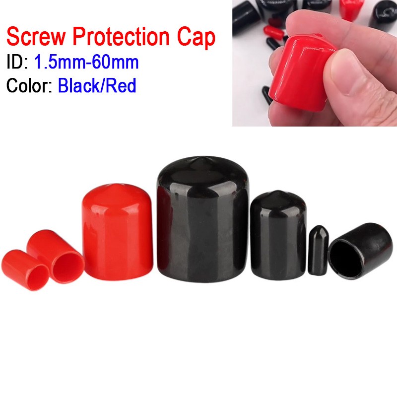 End Cap Rod Bar Screws Bolts Tubes Cable PVC Rubber Plastic Thread Cover Caps