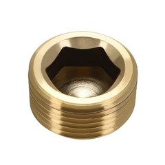 NPT Plug 3/8″ Brass Pipe Fitting Counter Sunk Internal Hex