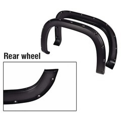 4pcs Fender Flares 07-13 GMC Sierra 1500 Smooth Black Pocket Rivet Paintable