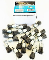 20pc CALHAWK 1″ FINE STEEL WIRE CUP END BRUSH SET CZWWC1F WHEEL BRUSHES DRILL