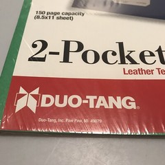 New 10 Pack DUO-TANG 2-pocket REPORT COVERS Leather Texture White