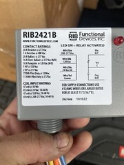 Functional Devices RIB2421B Power Relay, 20 Amp SPDT, 24 Vac/dc/120 Vac/208-2…
