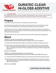 904-001 Duratec Clear Hi-Gloss Additive for Gelcoat (Pint)