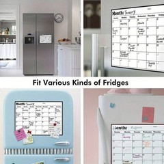 Magnetic Dry Erase Monthly Calendar Whiteboard Planner for Fridge Refrigerator