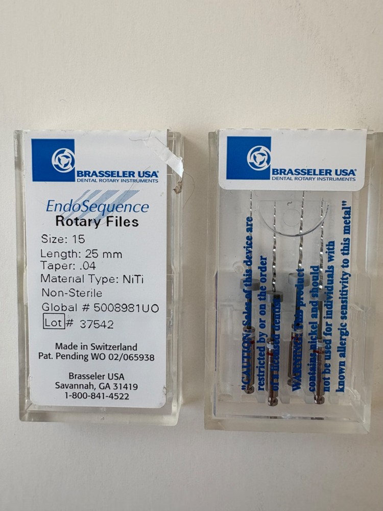 Brasseler Endosequence Rotary Files 25 mm .04 Taper FOUR PACK