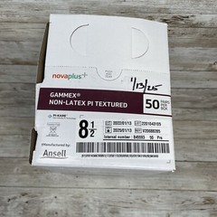 1 Box Gammex NovaPlus Non-Latex PI Textured Surgical Gloves Size: 8.5 Exp: 1/25