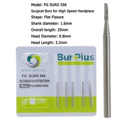 Wave Dental Surgical Carbide Burs Round 557 557L 702 4 6 Long High Speed FG 25mm