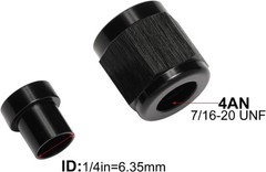 4AN Hardline Tube Nut and Sleeve Fitting Adapter for 1/4 Size: 4AN-1/4, 2 Sets