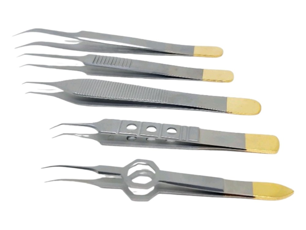 Hair Transplant Forceps Set 5 Pieces Stainless Steel