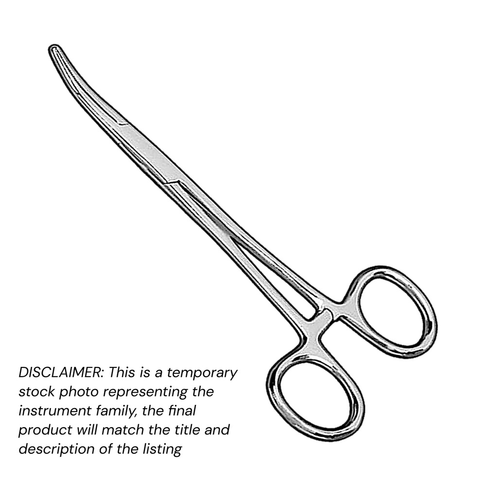 4 pcs Kelly Hemostat Forceps 5.5″ Curved Standard Pattern Brushed SS Finish XPRS