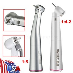 Dental 1:1 1:5 1:4.2 LED Fiber Optic Contra Angle Increasing Handpiece
